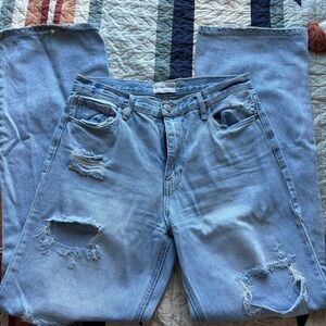 Gilded Intent Blue Wide Leg Jeans